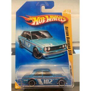 Hot Wheels 2009 Datsun Bluebird 510 HW Premiere Die-Cast Car Blue 1:64 Scale New